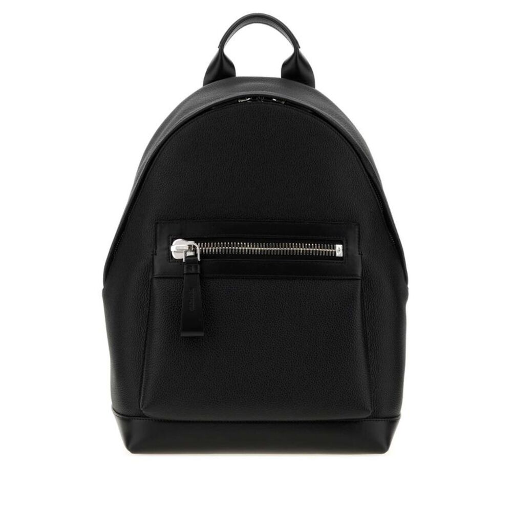 Tom Ford Men Black Leather Backpack
